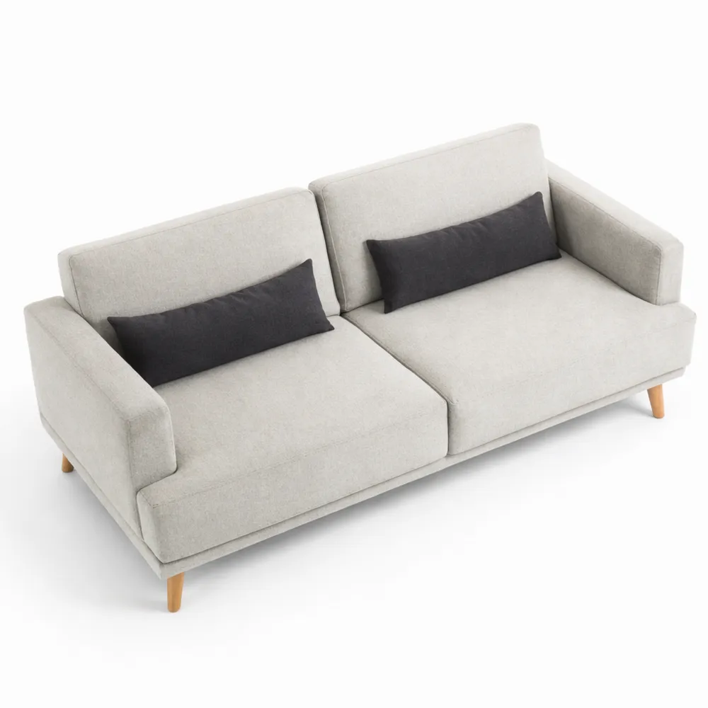 Banquette Canapé Convertible 3 Places Gris, Style Scandinave