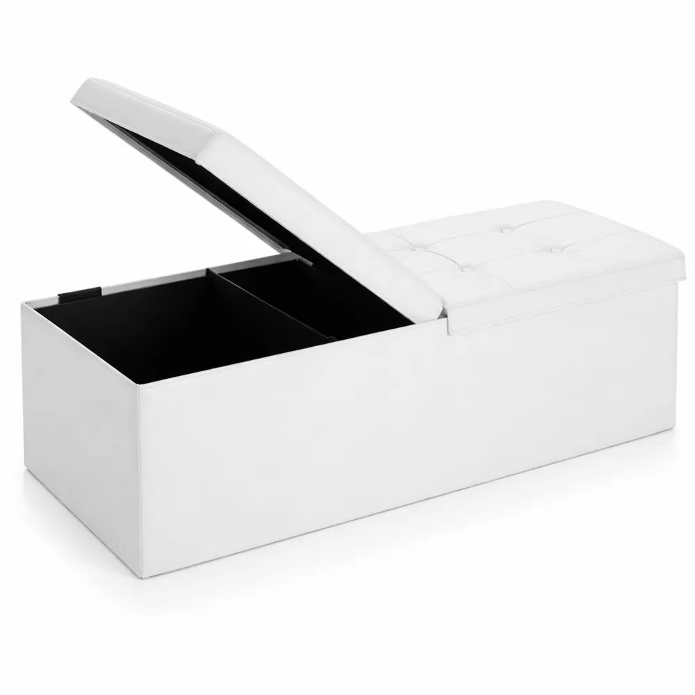 Coffre de Rangement Pliable 131L avec Couvercle pour Intérieur