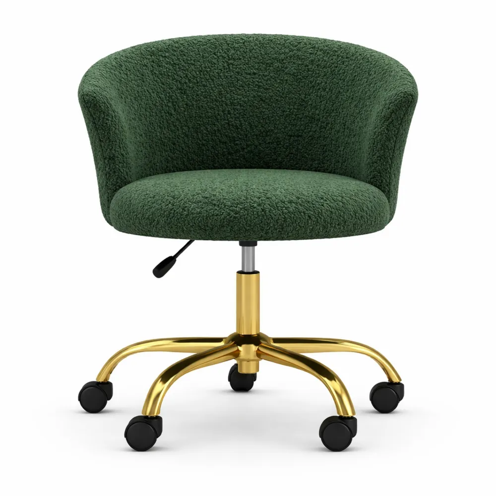 Fauteuil ergonomique en tissu doux pour bureau et salon