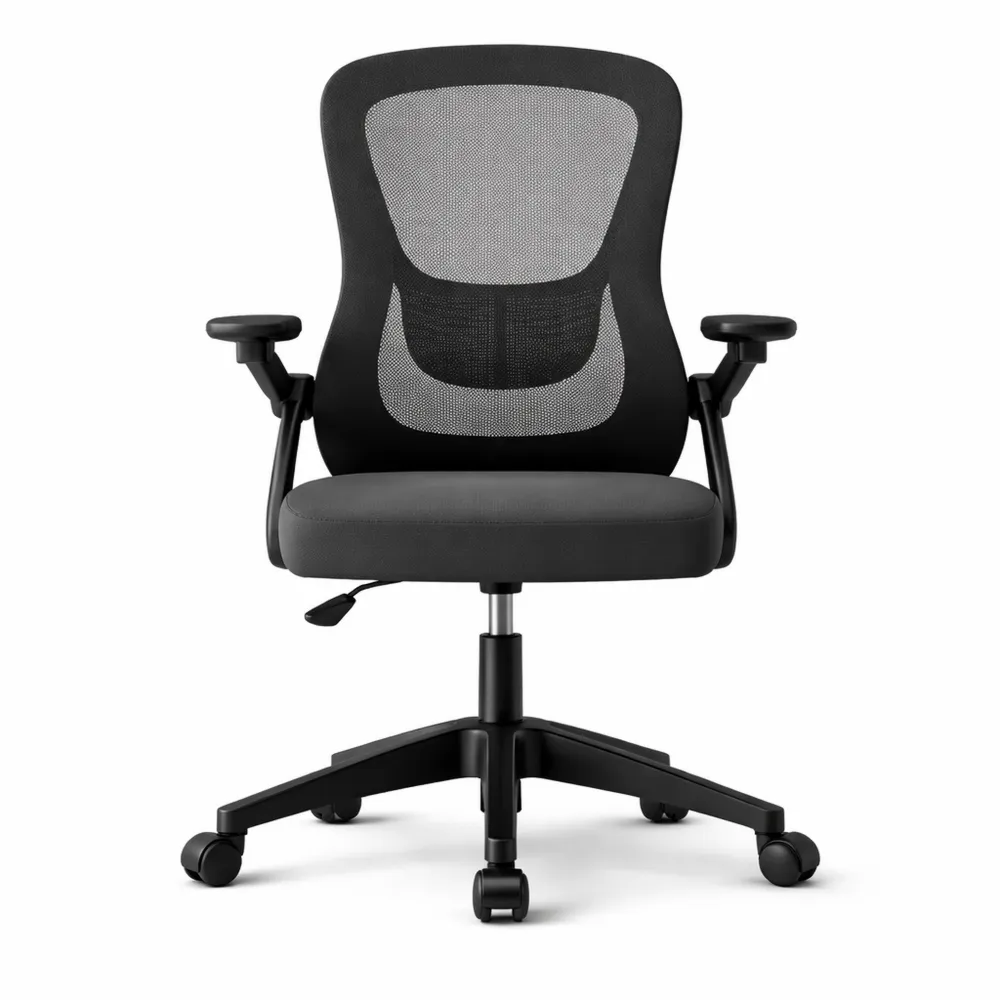 Chaise de Bureau Ergonomique avec Accoudoirs Pliables