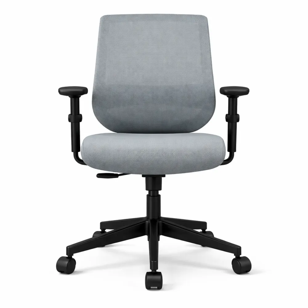 Chaise ergonomique avec accoudoirs réglables et soutien lombaire