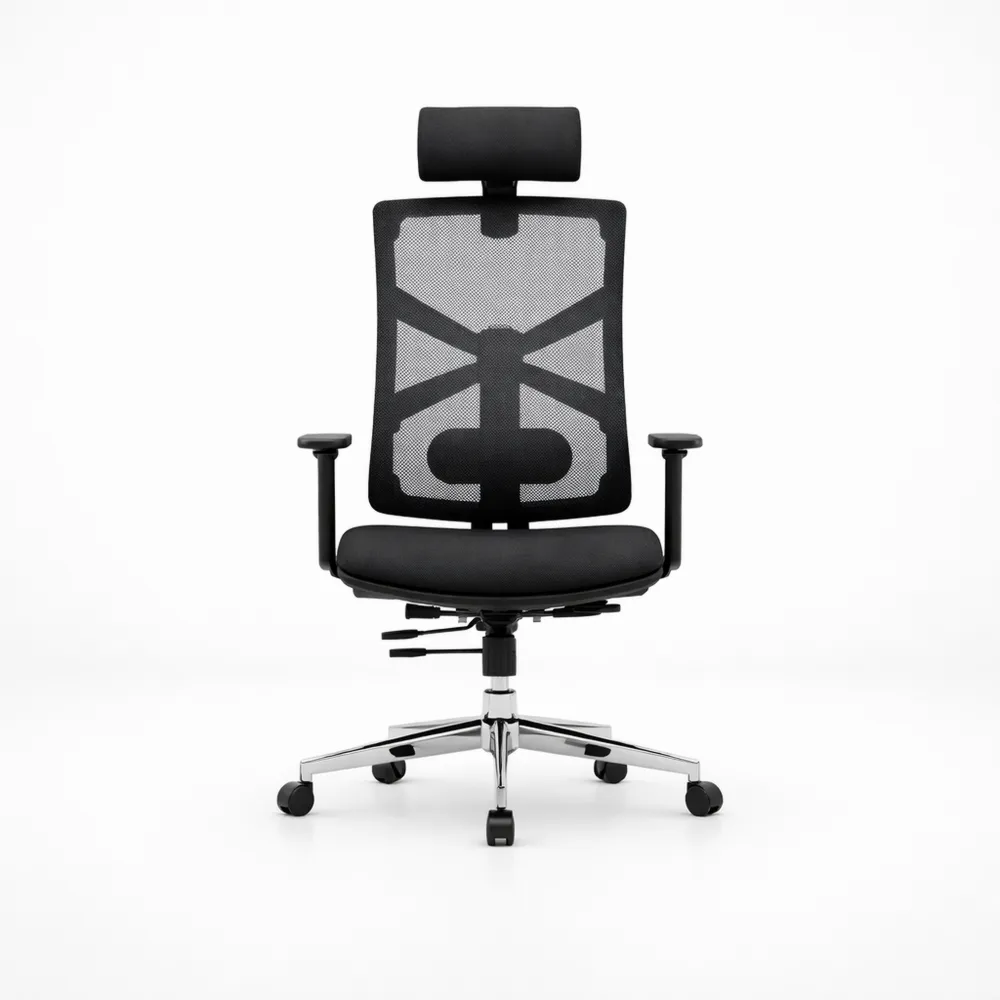 Chaise ergonomique réglable pour bureau, soutien lombaire et appui-tête