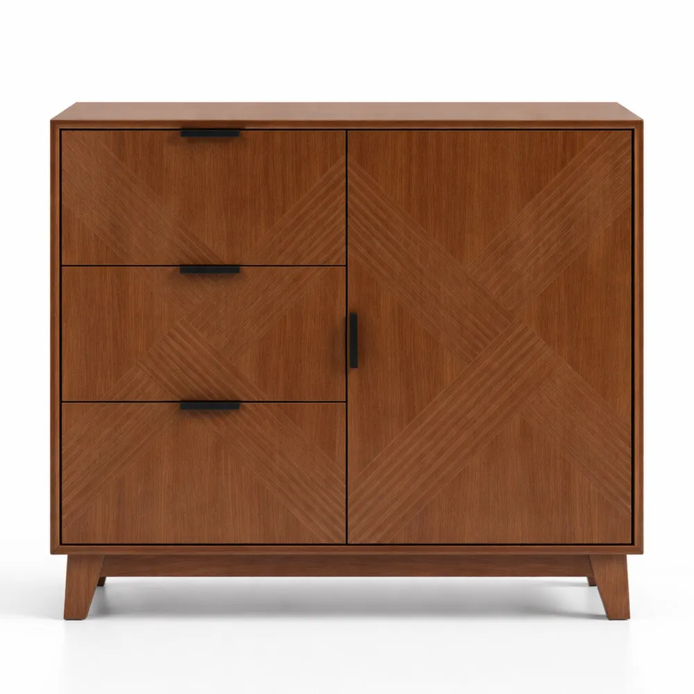 Buffet de Rangement avec Portes et Étagère Réglable