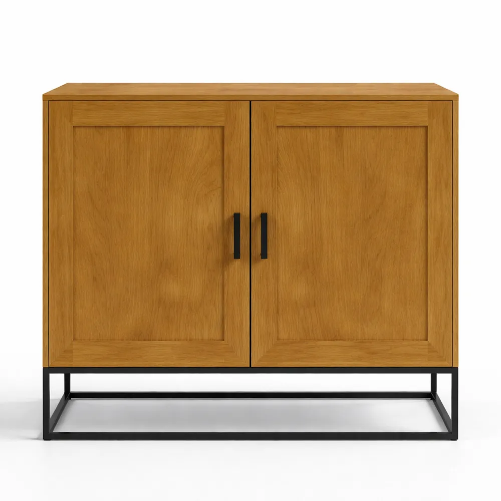 Buffet de Salon Moderne avec Étagère Réglable et Placard