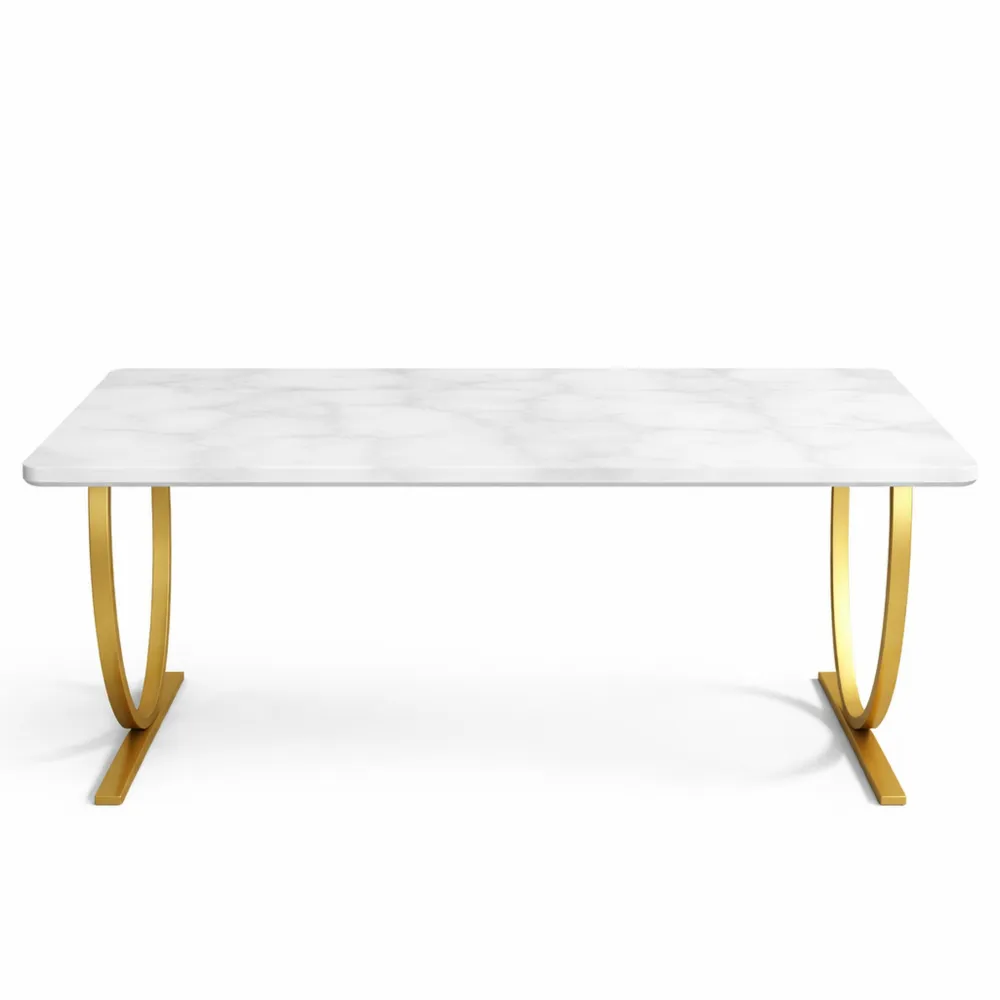 Grand Bureau Moderne en Acier et Bois, Table pour Travail à Domicile-Balmyroom