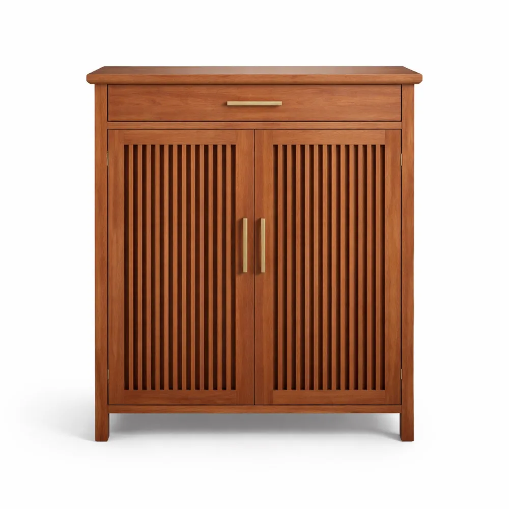 Meuble à chaussures étroit avec portes et tiroir-Balmyroom