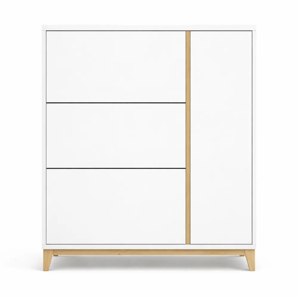 Armoire à chaussures moderne avec 3 abattants et étagère réglable-Balmyroom