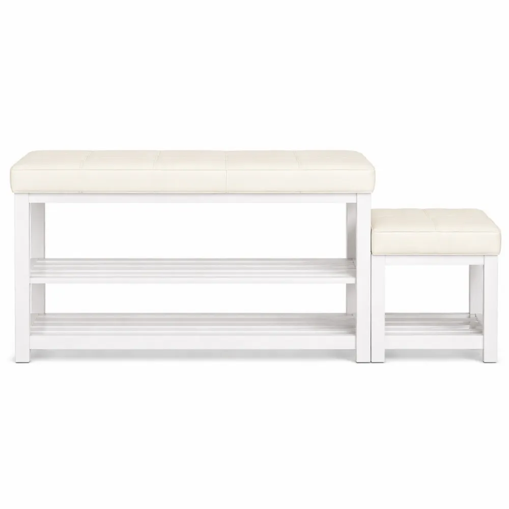 Banc d'entrée avec siège et coussin confortable à 2 niveaux-Balmyroom