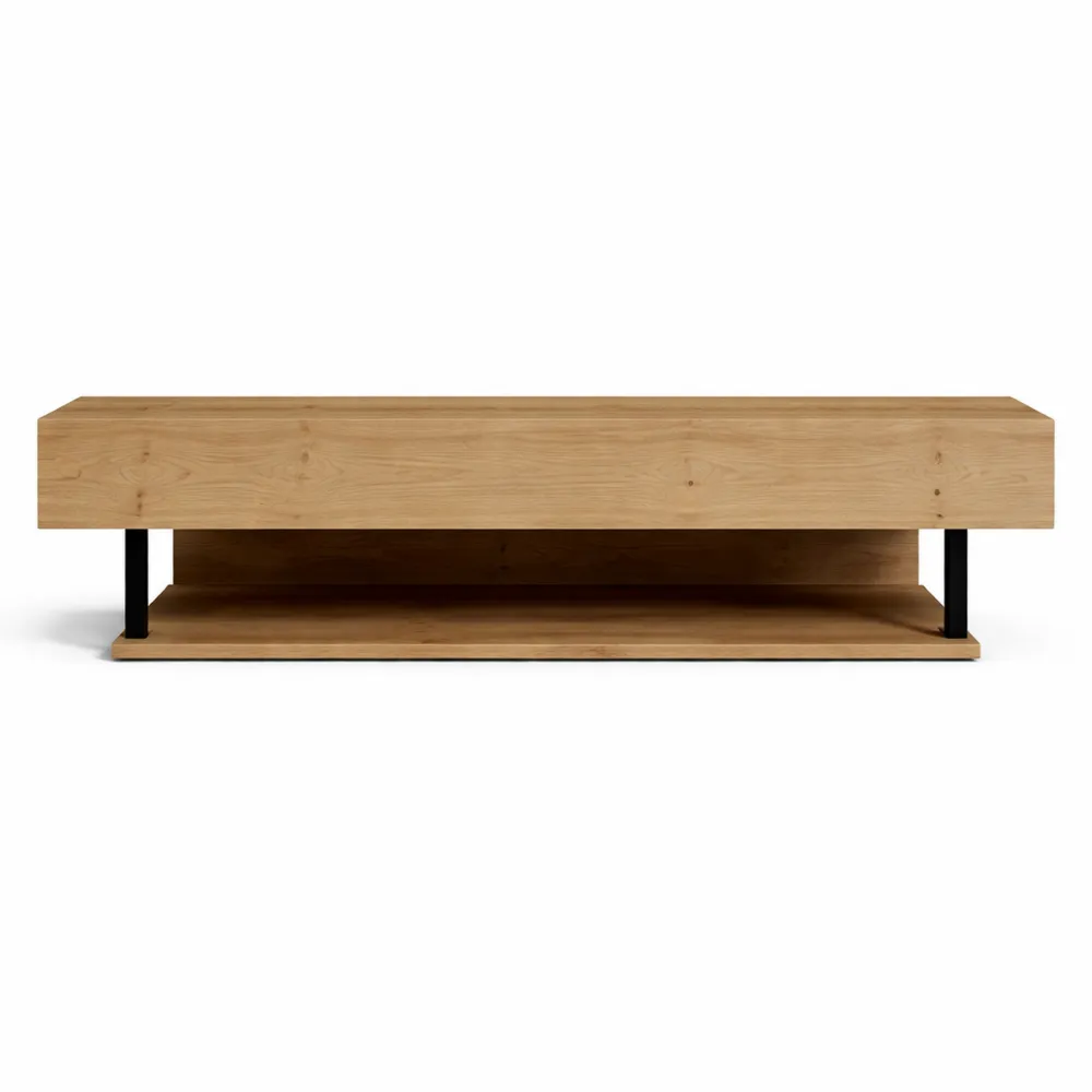 Meuble TV Mural Moderne, Design Suspendu, Couleur Sapphire-Fieldabode