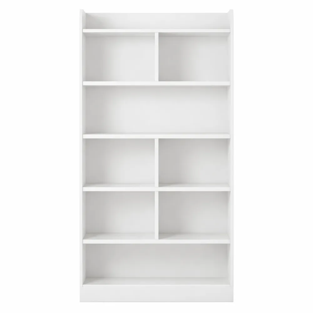 Étagère à 6 niveaux pour livres, séparateur de pièce, blanc 24 x 80 x 170 cm-Fieldabode