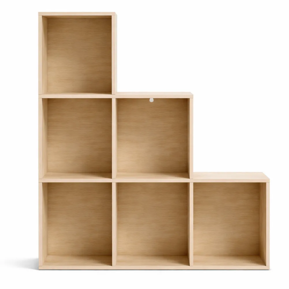 Étagère en Bois à 6 Compartiments pour Salon ou Bureau-Ibexhaus