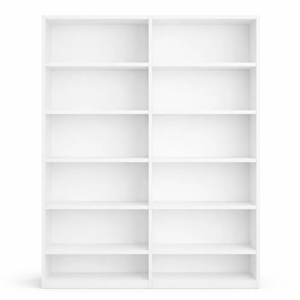 Rangement avec 12 Étagères pour Salon et Bureau 120x30x188.7 cm Blanc-Ibexhaus