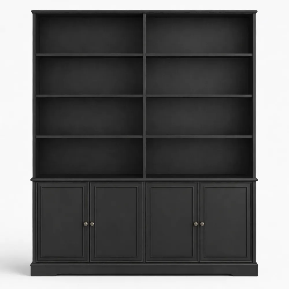 Étagère de Rangement avec Portes et Tablettes Multiples pour Salon, Bureau ou Chambre-Ibexhaus