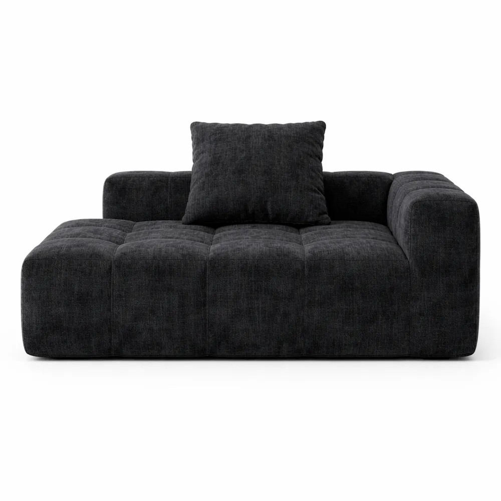 Canapé convertible modulaire d'angle avec méridienne et accoudoirs