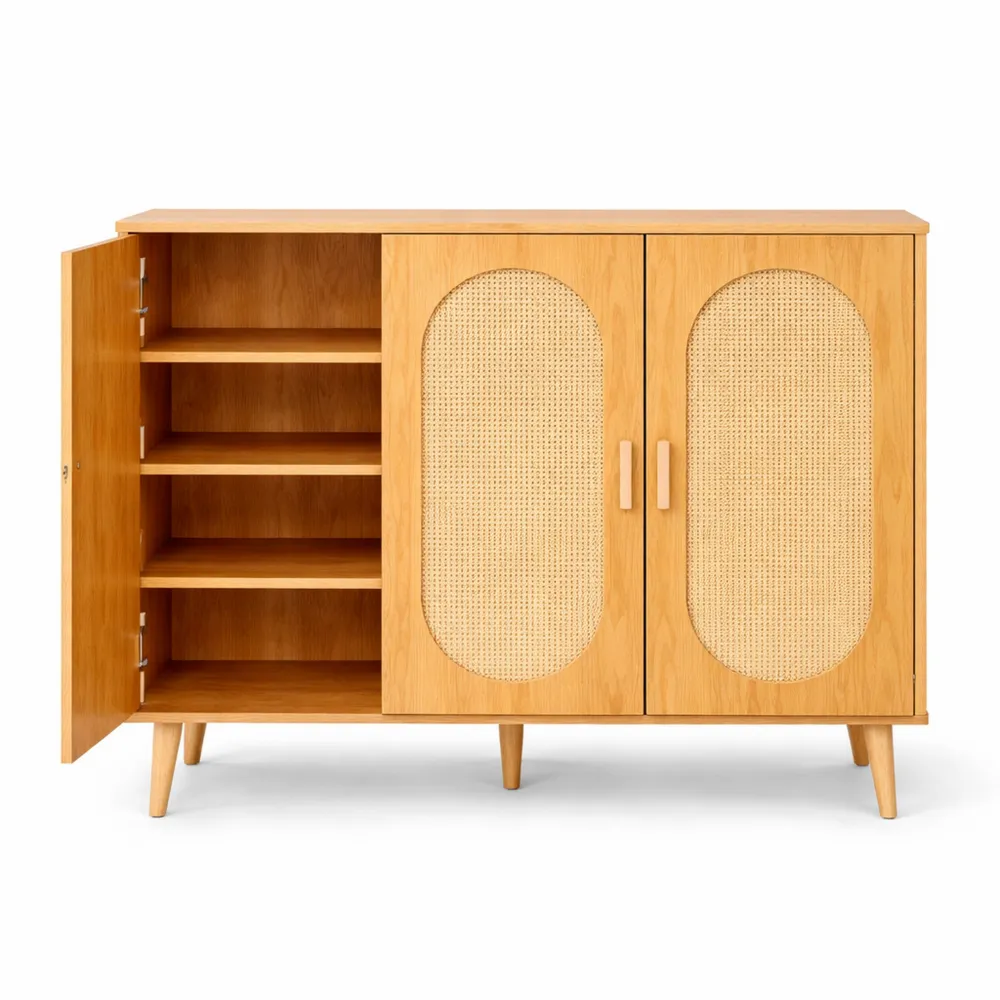 Meuble à chaussures étroit à double porte avec pieds en métal, 87x40x100 cm, Blanc