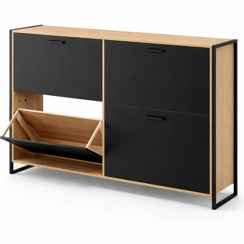 Armoire à Chaussures Grande Capacité avec Double Compartiment