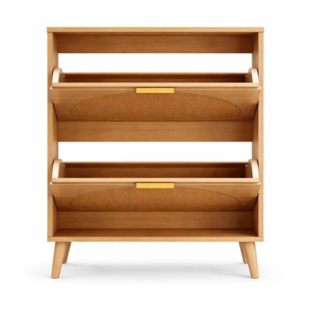 Armoire à Chaussures 2 Portes avec Grande Capacité pour Entrée