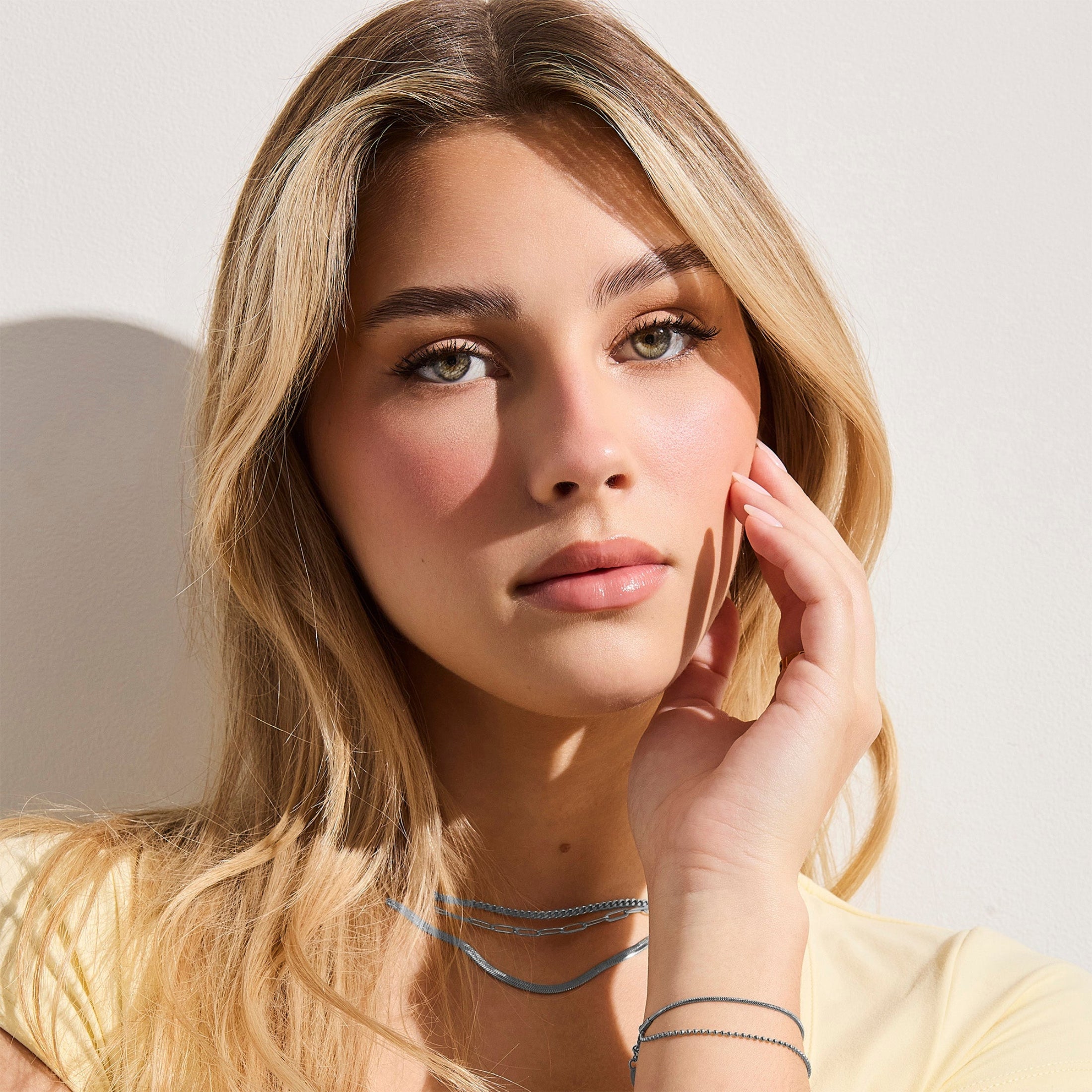 Triple Layer Chain Necklace Set-Chicira