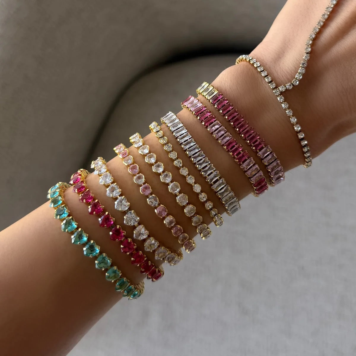 High-Shine Tennis Bracelet-Chicira