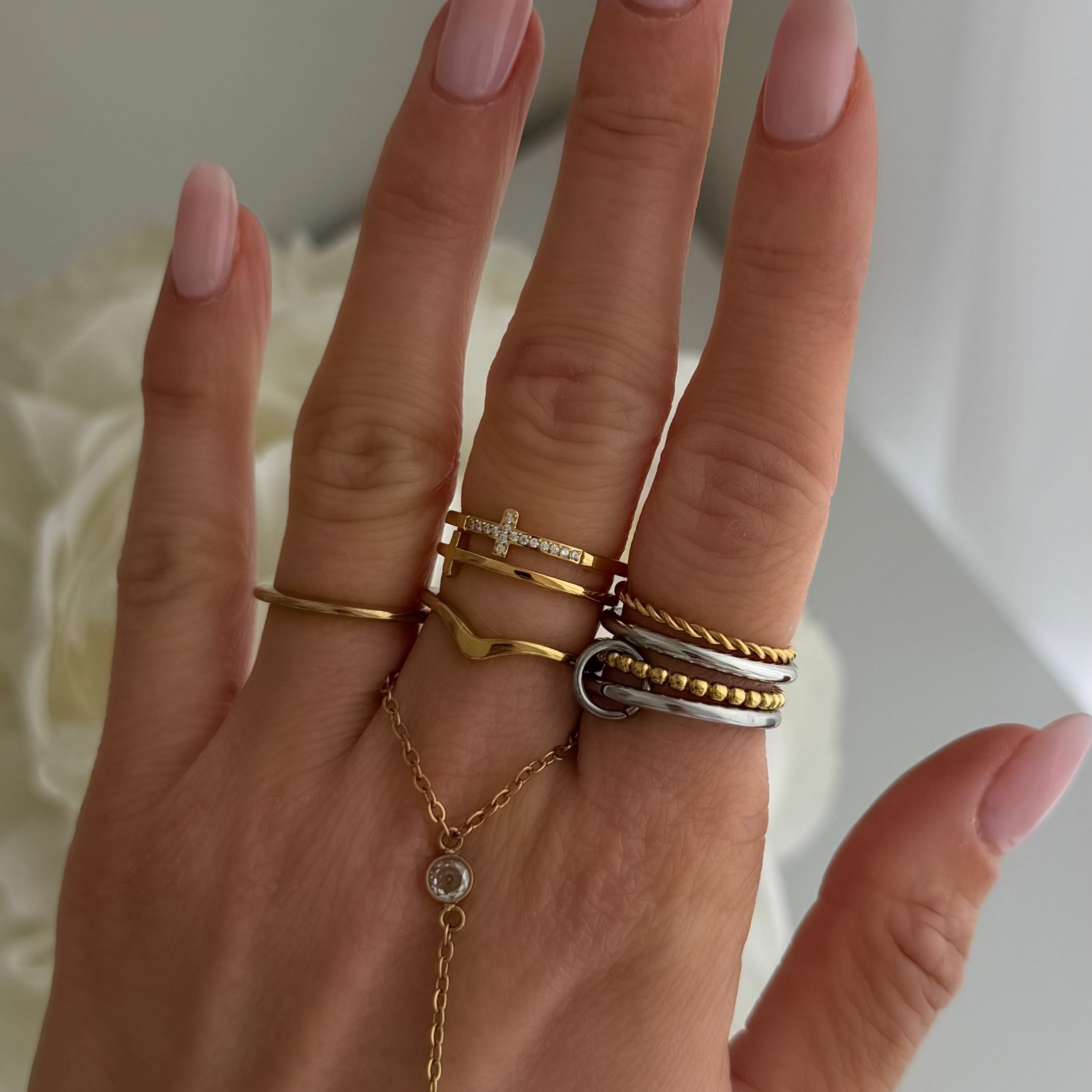 Unbothered Stacked Ring-Chicira