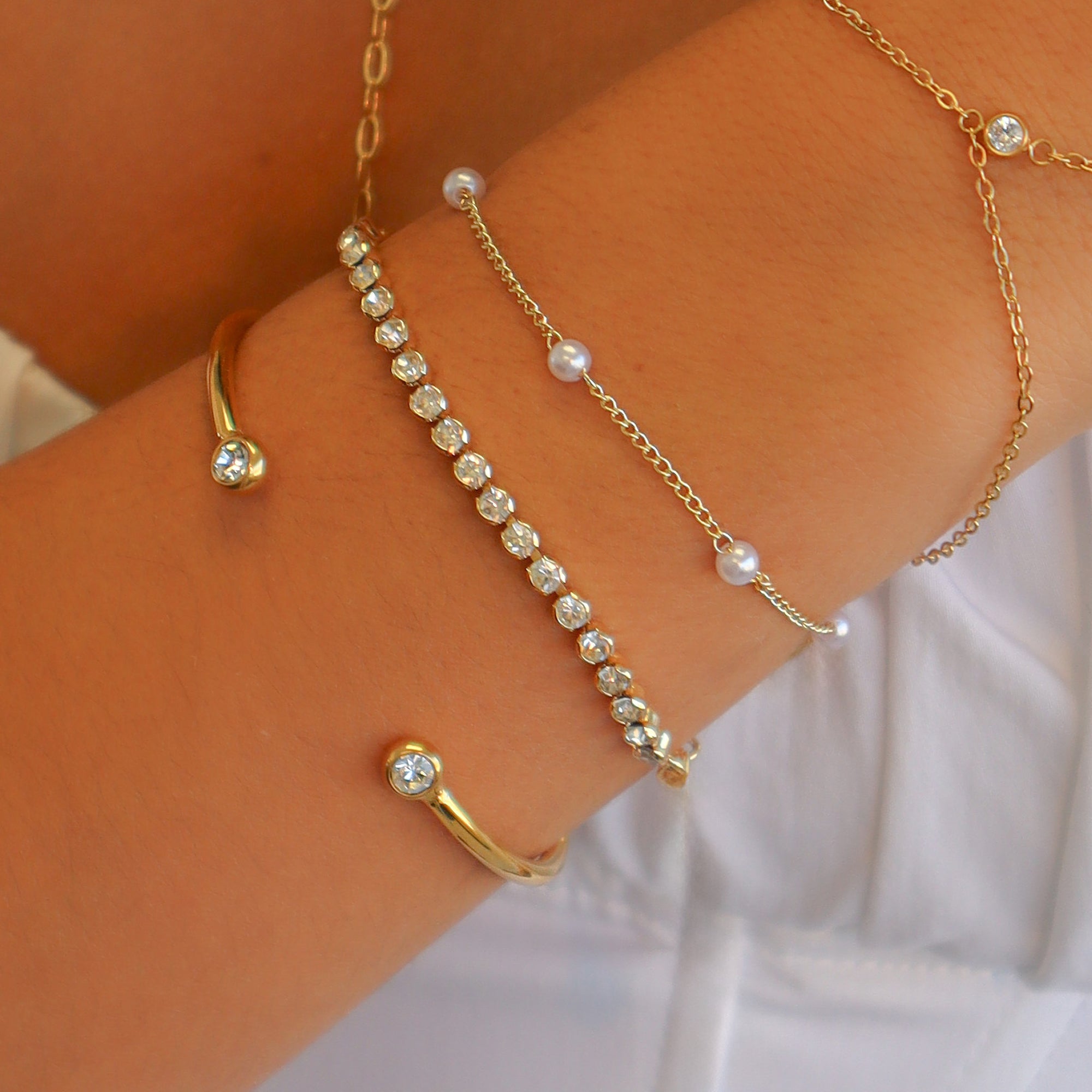 High-Shine Tennis Bracelet-Chicira