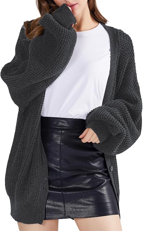 Cardigan Sweaters for Women 100% Cotton Button-Down Oversized Knit Outerwear Fall Tops for Women 2026