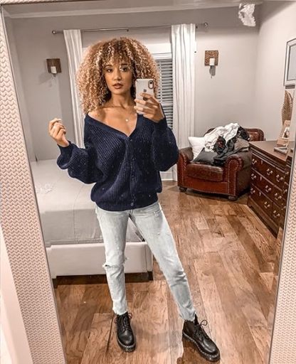 Cardigan Sweaters for Women 100% Cotton Button-Down Oversized Knit Outerwear Fall Tops for Women 2026