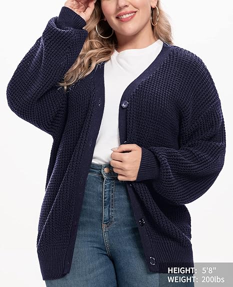 Cardigan Sweaters for Women 100% Cotton Button-Down Oversized Knit Outerwear Fall Tops for Women 2026