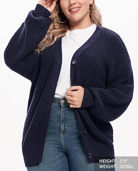 Cardigan Sweaters for Women 100% Cotton Button-Down Oversized Knit Outerwear Fall Tops for Women 2026