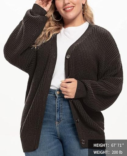 Cardigan Sweaters for Women 100% Cotton Button-Down Oversized Knit Outerwear Fall Tops for Women 2026