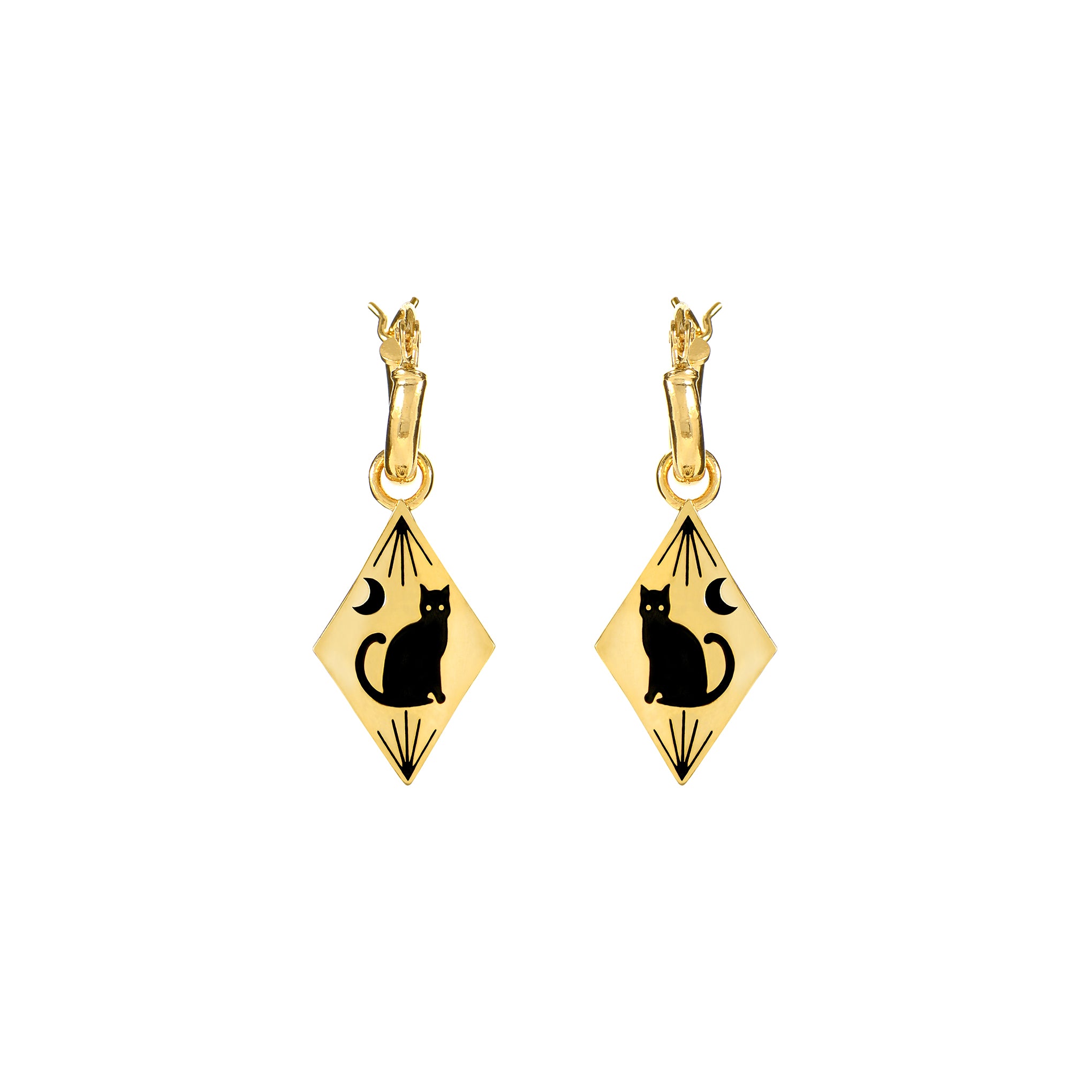 Black Cat Earrings-Chifina