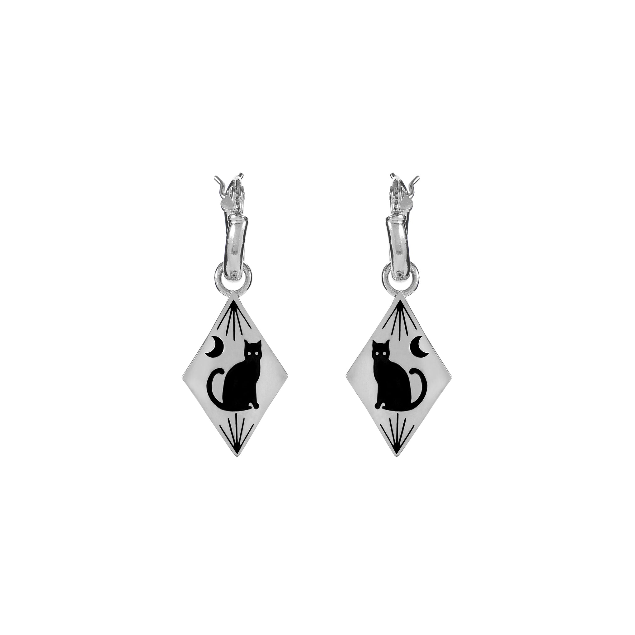 Black Cat Earrings-Chifina