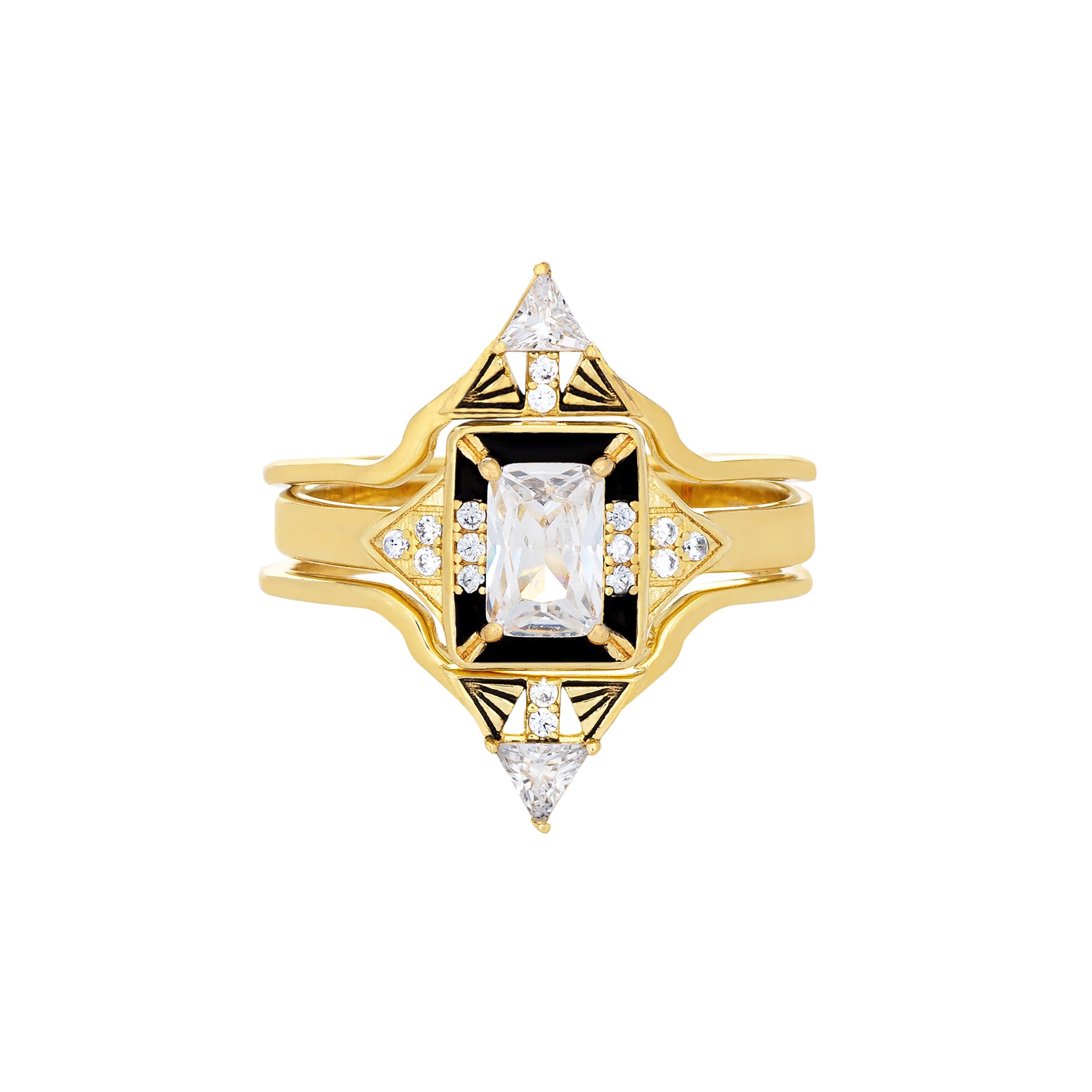 Castle Ring Set - White-Chifina