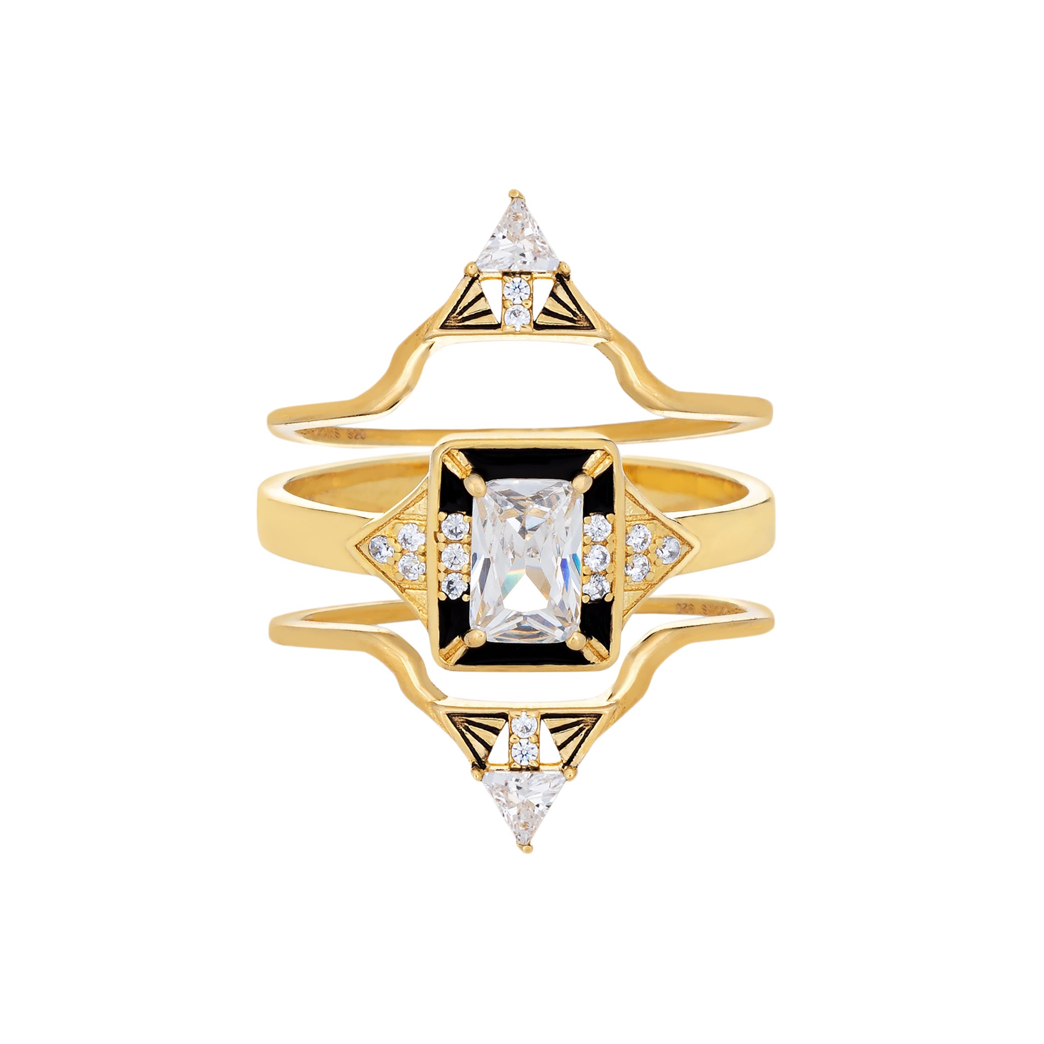 Castle Ring Set - White-Chifina