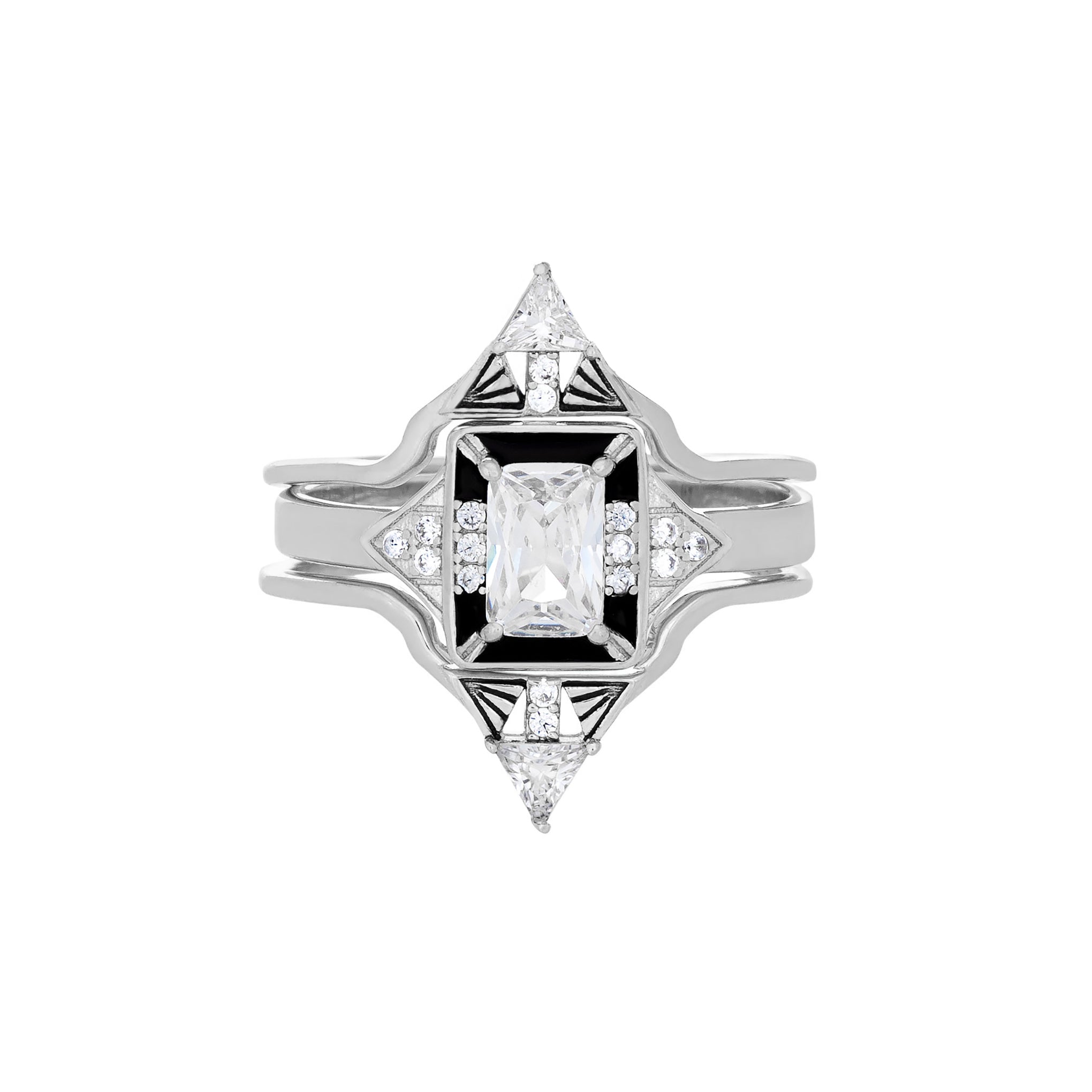 Castle Ring Set - White-Chifina