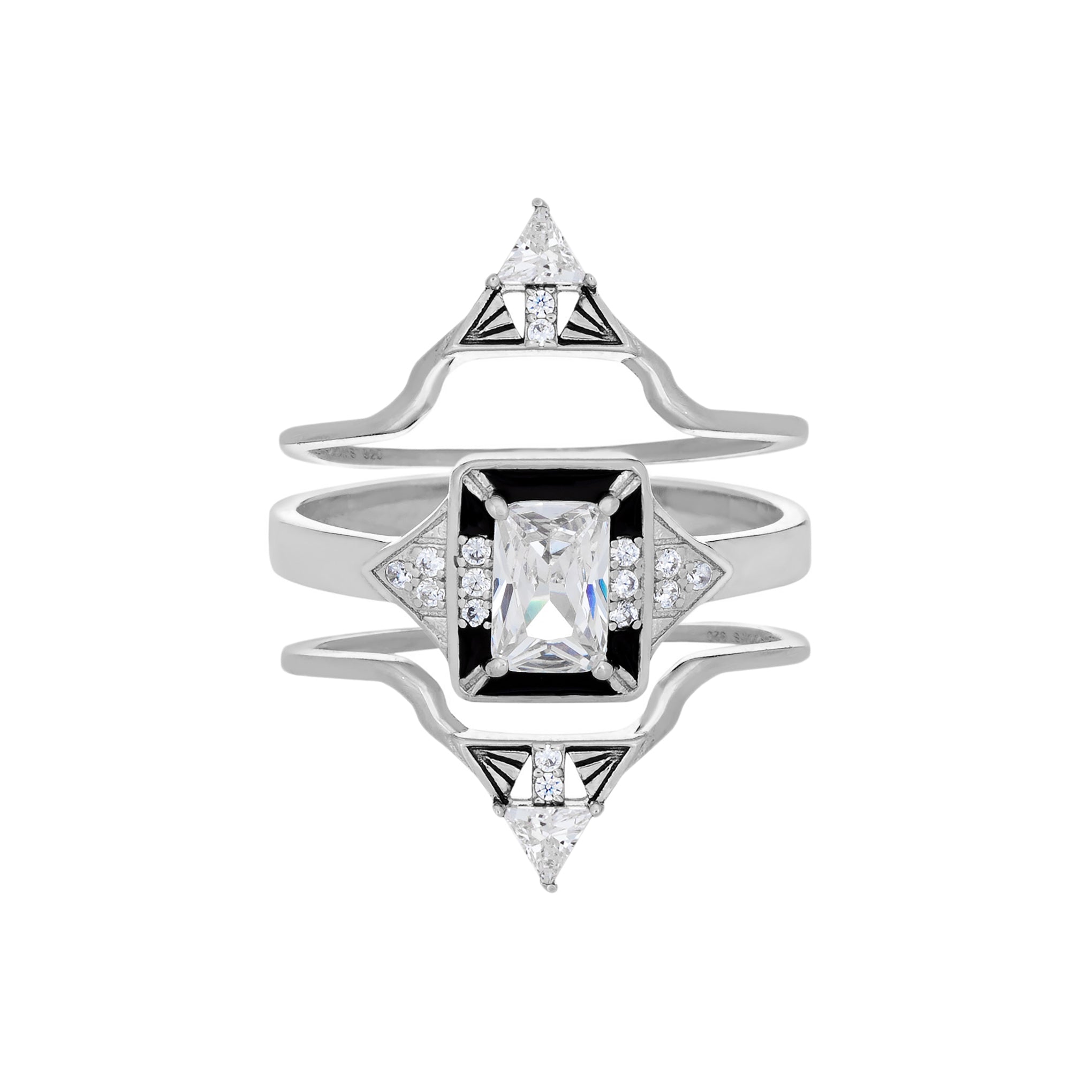 Castle Ring Set - White-Chifina
