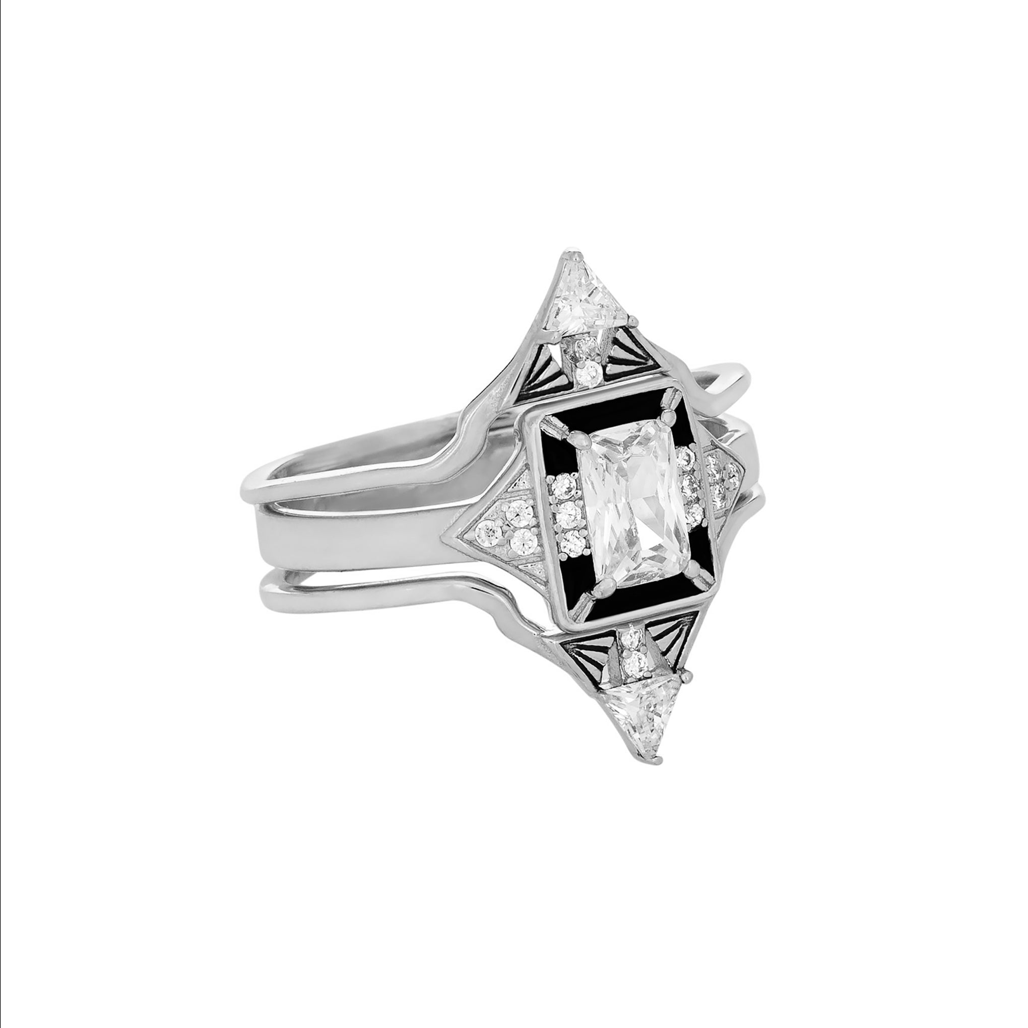 Castle Ring Set - White-Chifina