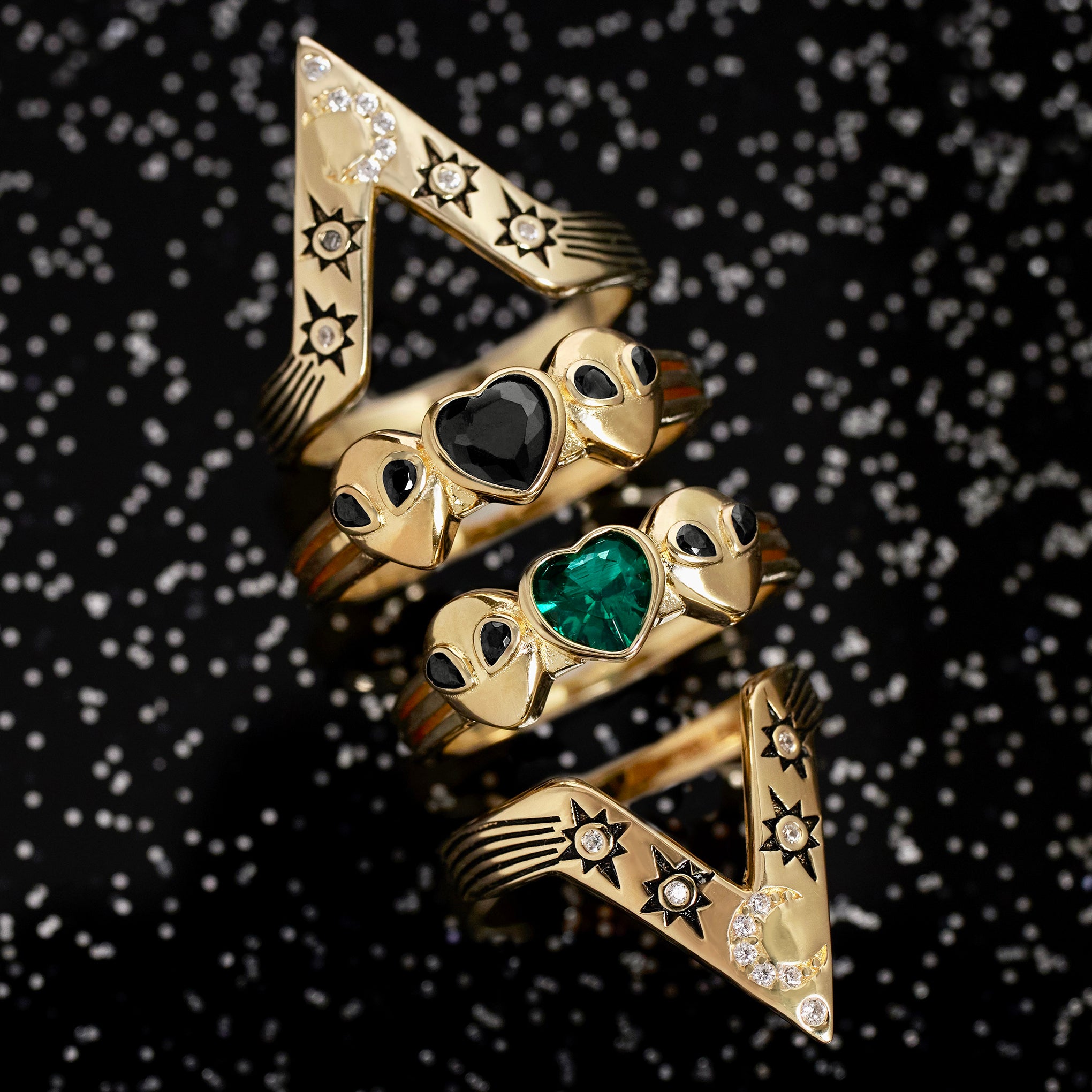 Cosmic Love Ring - Black-Chifina