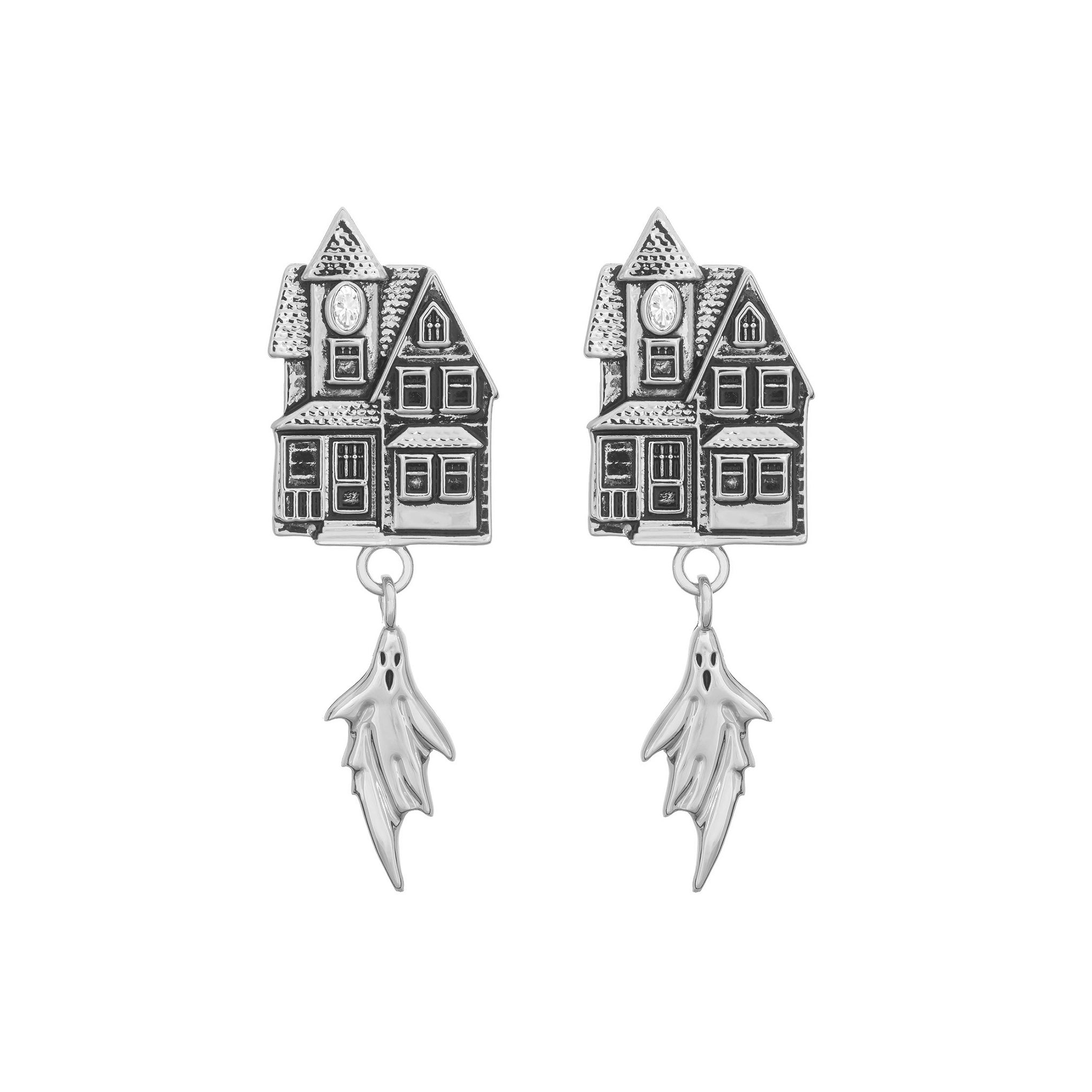 Haunted House Earrings-Chifina