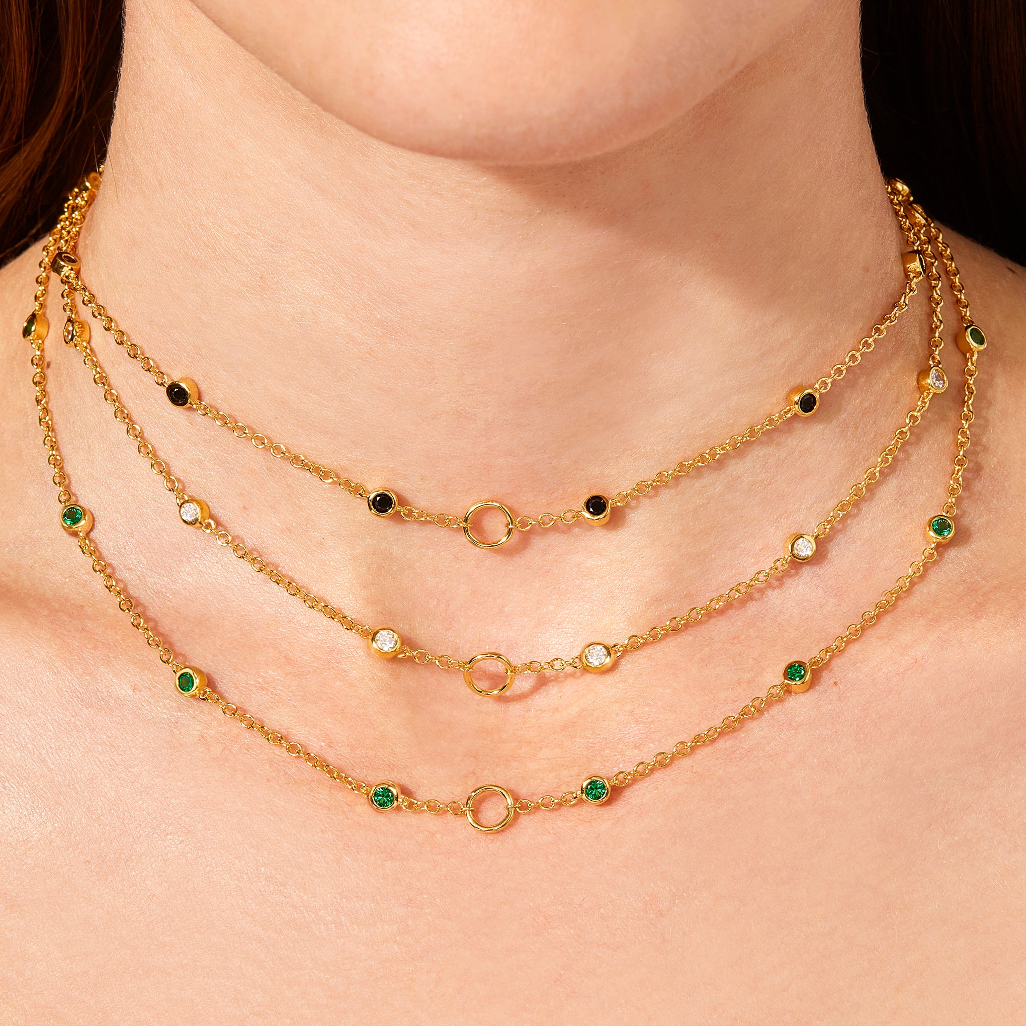 Molecule Necklace - White-Chifina