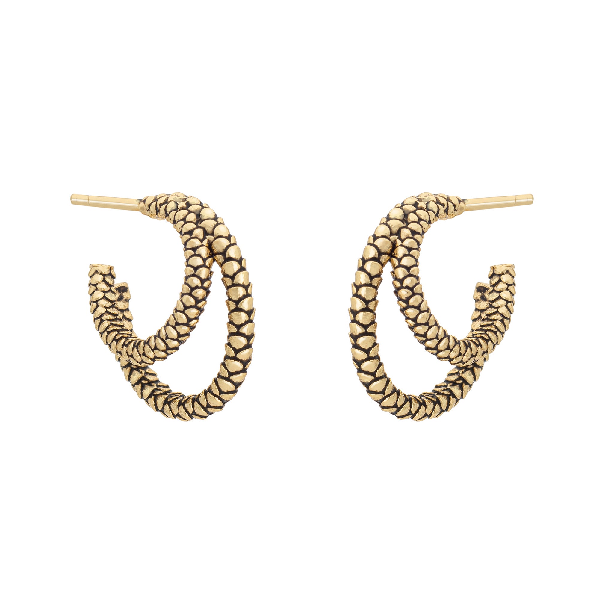 Snakeskin Double Hoops-Chifina