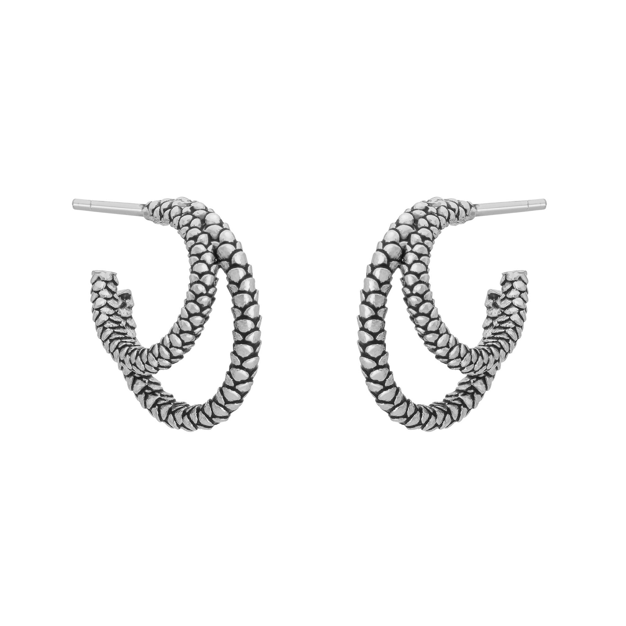 Snakeskin Double Hoops-Chifina