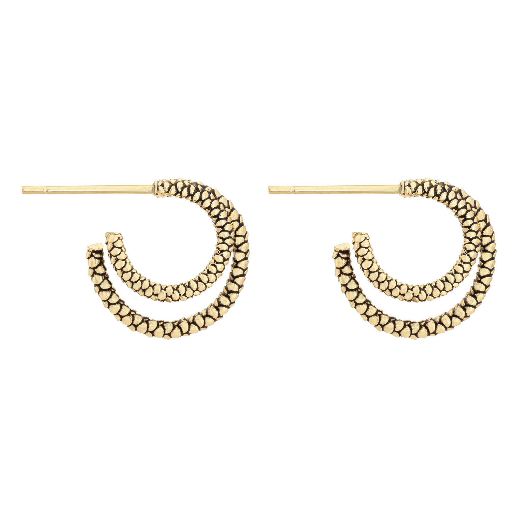 Snakeskin Double Hoops-Chifina