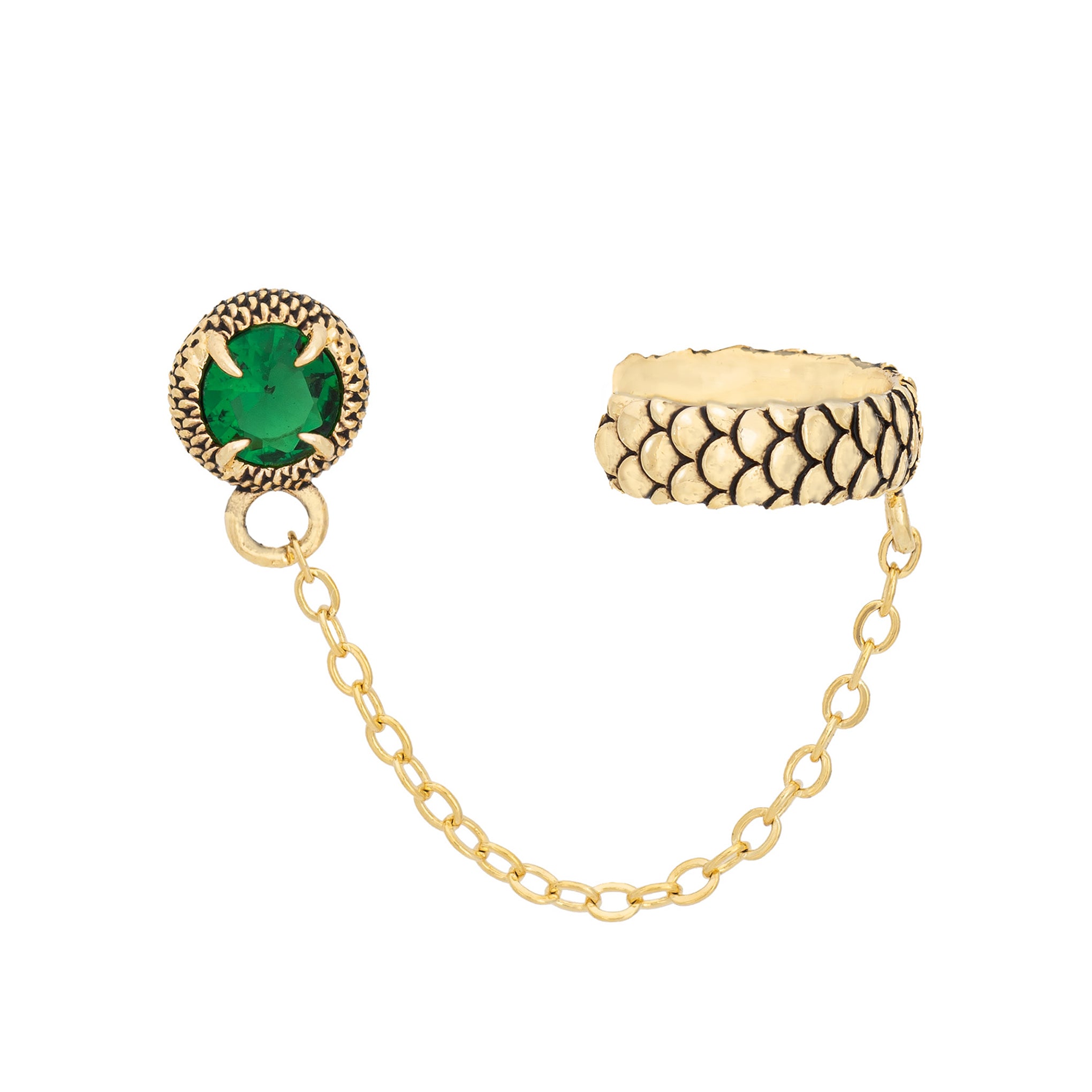 Viper Ear Cuff Chain Earring-Chifina
