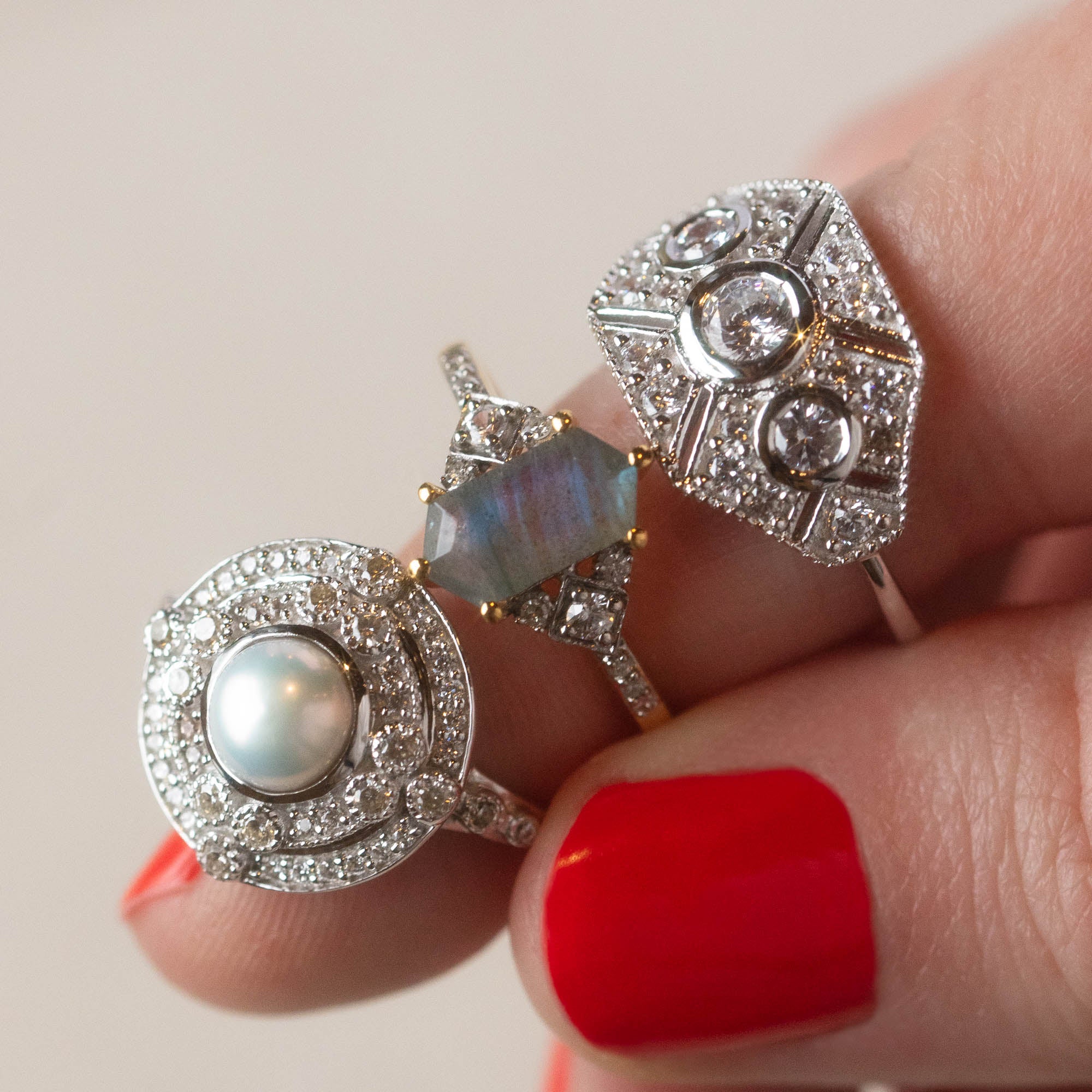 Celestial Pearl Vintage Ring-Koogrl