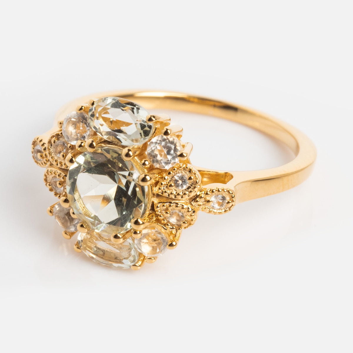 Royal Gardens Green Amethyst Cocktail Ring Last Chance Sizes-Koogrl