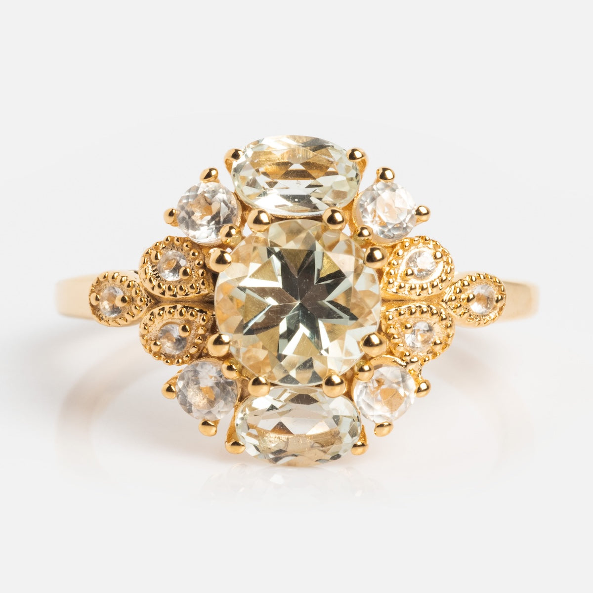 Royal Gardens Green Amethyst Cocktail Ring-Koogrl