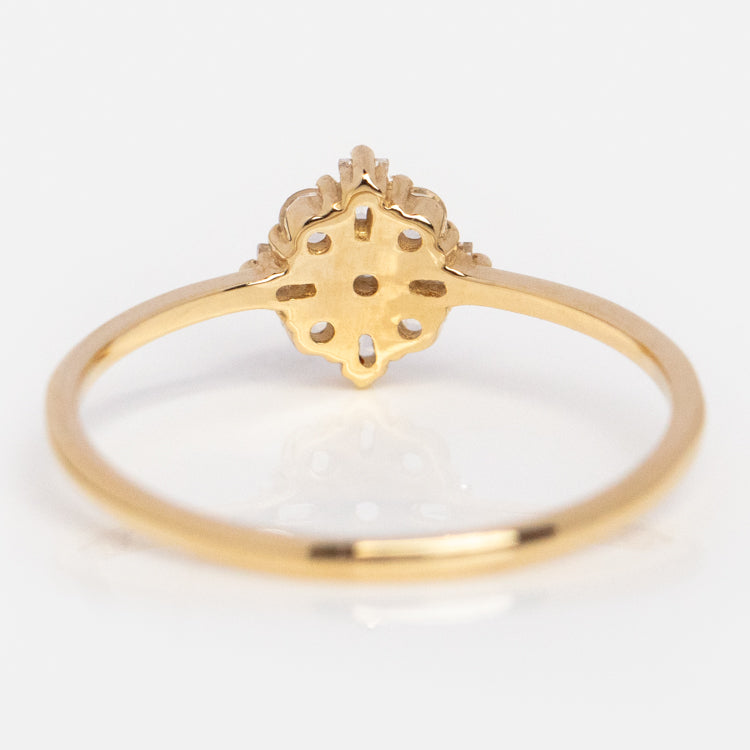 14k Floral Art Deco Ring-Koogrl