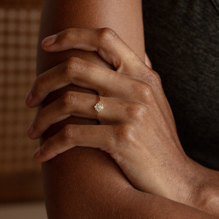 14k Floral Art Deco Ring-Koogrl