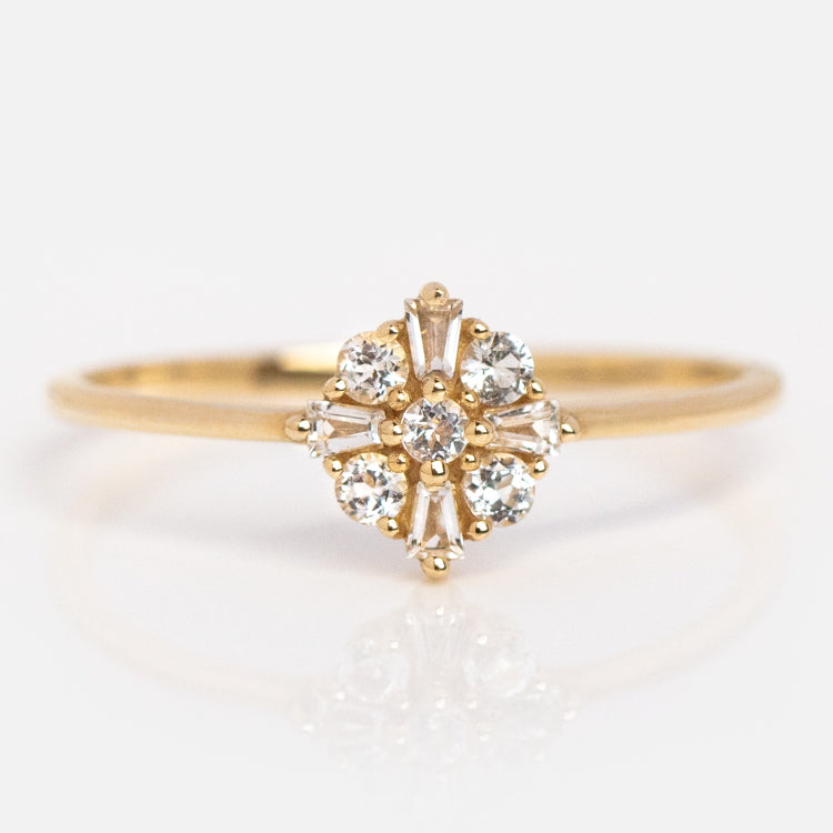 14k Floral Art Deco Ring-Koogrl
